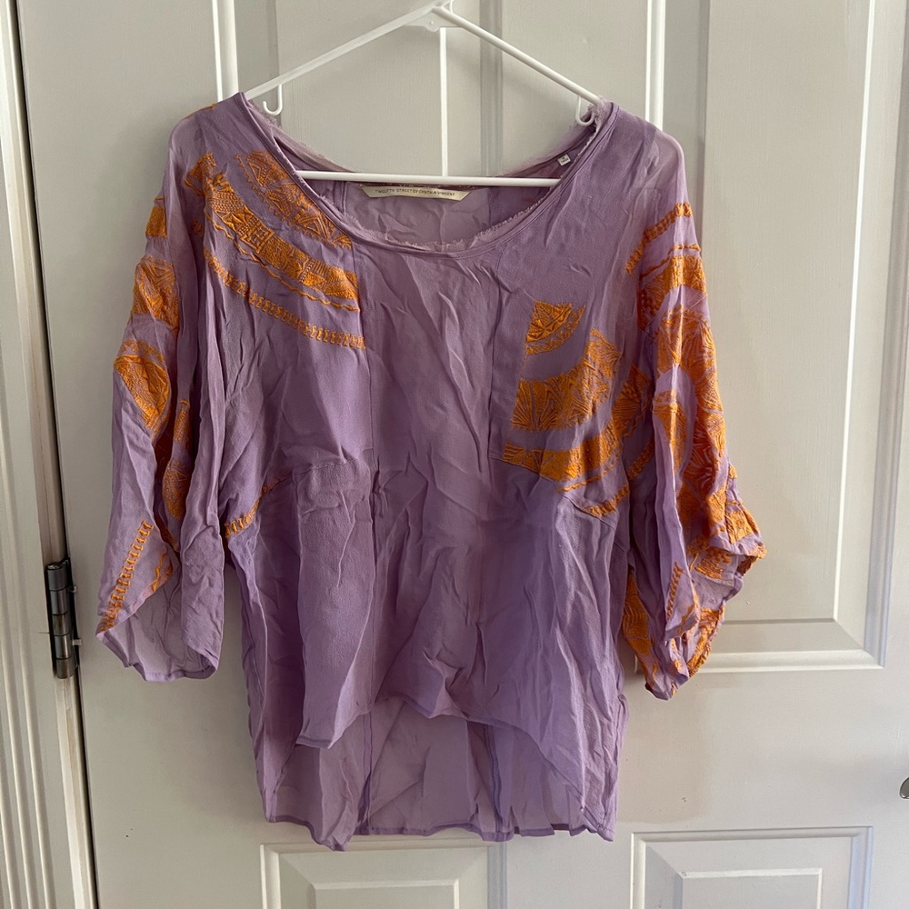 Twelfth Street by Cynthia Vincent 100% Silk Blouse